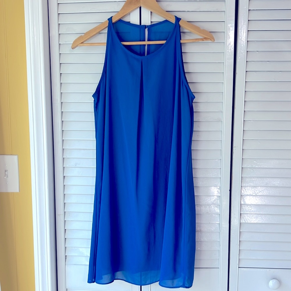 A. Byer Women’s Size Medium Blue Flowing Sleeveless Dress